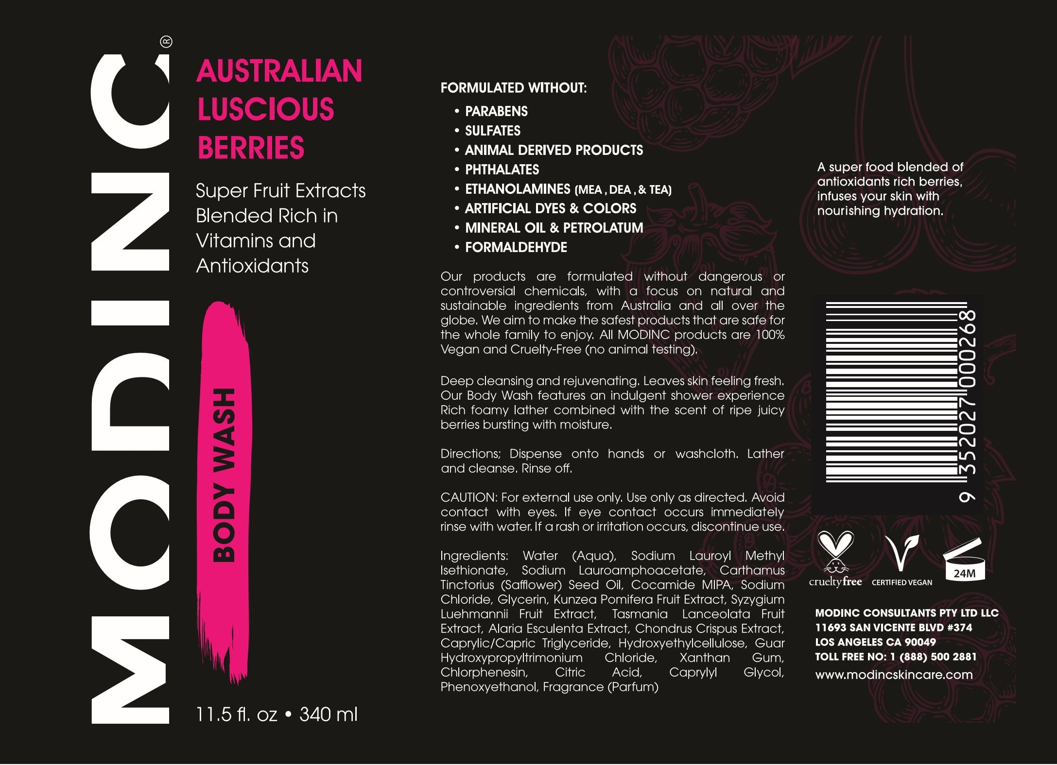 Australian Luscious Berries Body Wash